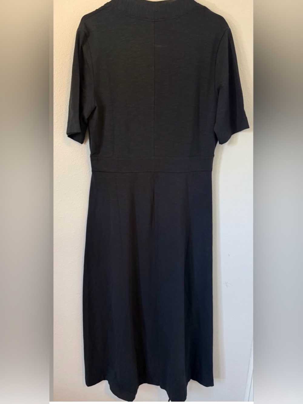 Lilla P Dark Charcoal V-Neck Midi Dress Cotton Modal XL NWT - Picture 7 of 7